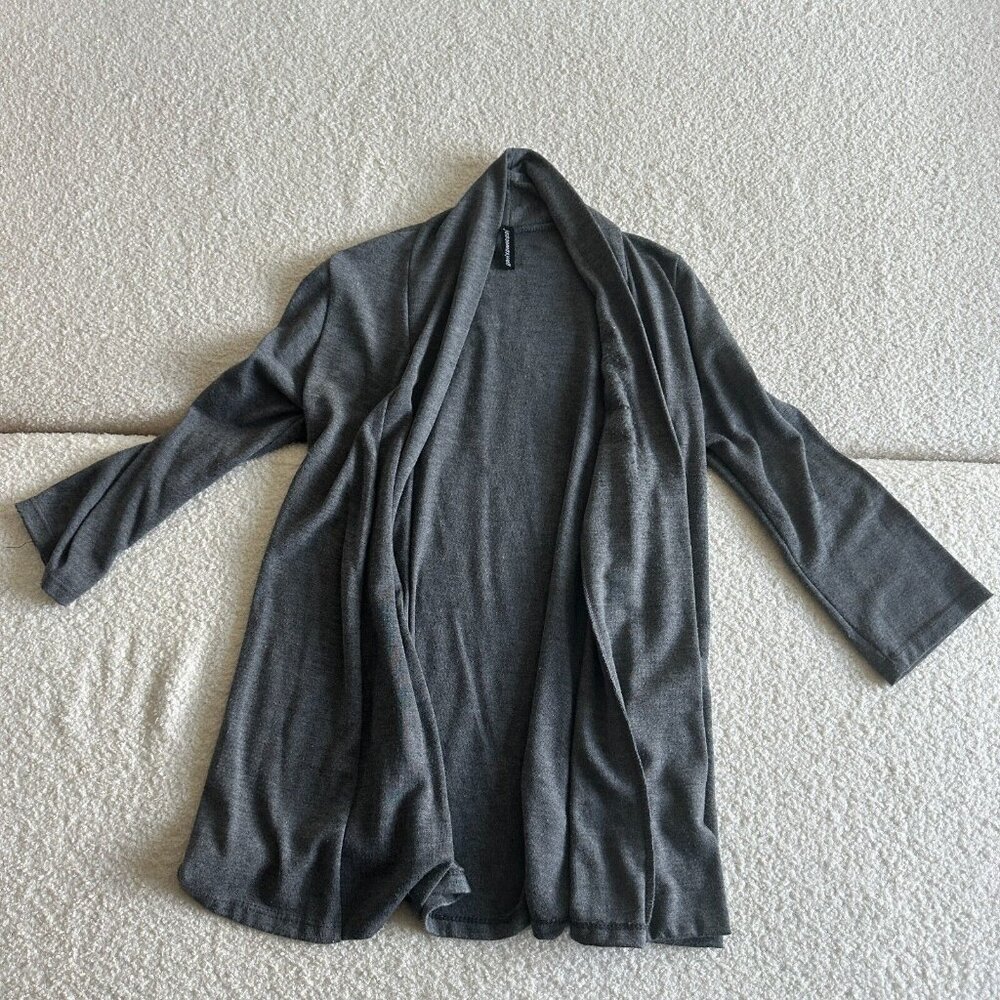 Jason Maxwell Women's Grey Cardigan Size S | Cozy Open‎ Front Knit Sweater